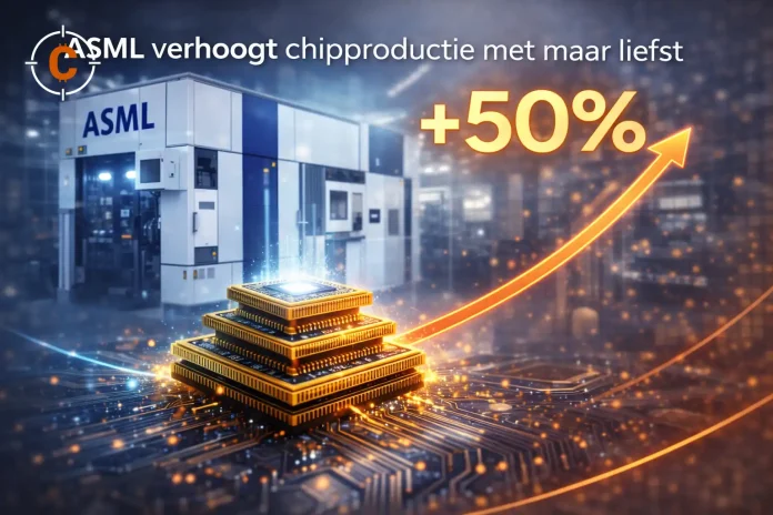ASML verhoogt chipproductie met maar liefst 50%