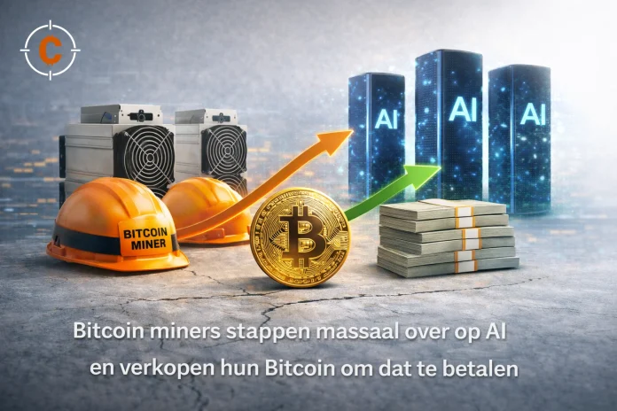 Bitcoin miners stappen massaal over op AI en verkopen hun Bitcoin om dat te betalen