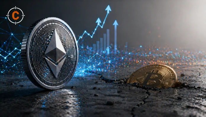 Ethereum slaat Bitcoin dit kwartaal op alle fronten. De prijs heeft het nog niet door.