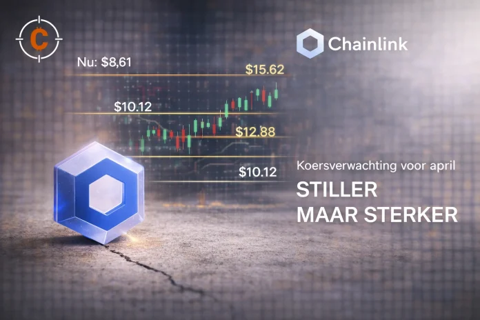 LINK staat op $8,61 maar Chainlink bouwt stiller dan ooit. Mijn Chainlink koers verwachting voor april met exacte levels.