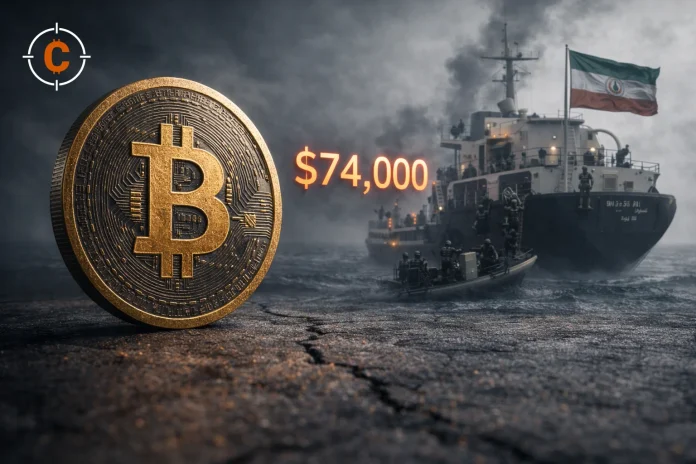 Vannacht werd een Iraans schip geënterd. Vanmorgen stond Bitcoin onder de 74.000 dollar