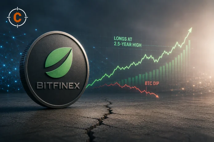 Bitfinex-longs op 2,5-jaar-hoog tijdens BTC-dip