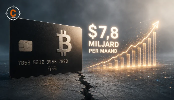 Crypto card volume schiet naar 7,8 miljard per maand