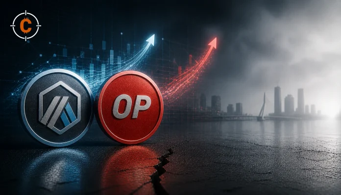 Layer 2 rotatie naar Arbitrum en Optimism, ARB plus 4 procent en OP plus 6 procent op 5 mei