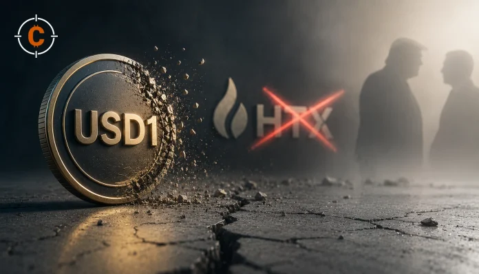 USD1 stablecoin verdwijnt bij HTX na ruzie met Trump-team