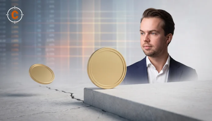 Bitcoin richting 68.000 dollar, met Michael van de Poppe en een gouden bitcoin die standhoudt