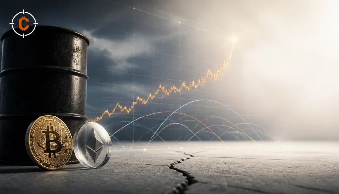 Brent oil shock tests Bitcoin leverage as Iran risk rises