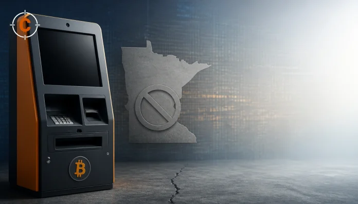 Uitgeschakelde Bitcoin-kiosk bij Minnesota-symbool na crypto kiosk ban