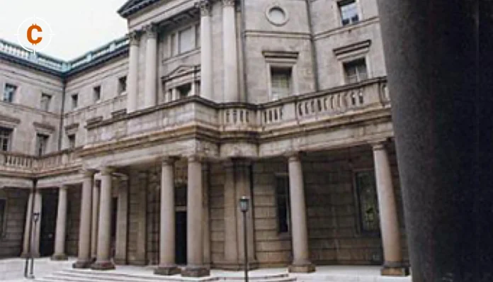 The Bank of Japan's historic main building, used here for a 26 August 2026 report on Japan's planned blockchain settlement work for stocks and government bonds.
