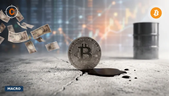 Hoe hard raakt de olieschok en yen-rally de bitcoin koers vandaag?